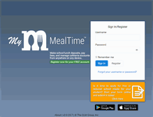 Tablet Screenshot of mymealtime.com